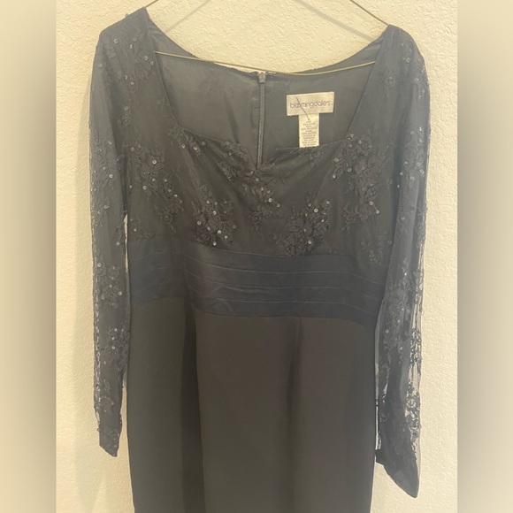 Bloomingdale’s Black Dress Size 6 - Picture 5 of 6